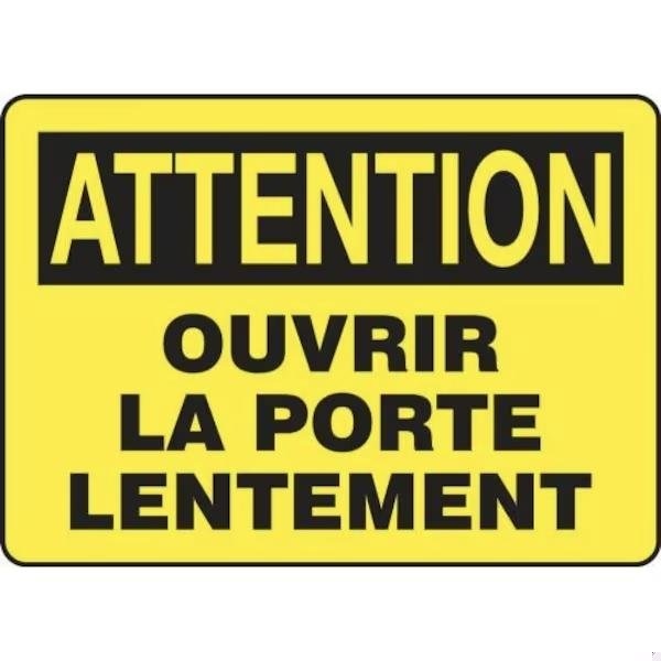 Accuform OSHA CAUTION SAFETY SIGN OPEN DOOR FRMABR603VS FRMABR603VS - main